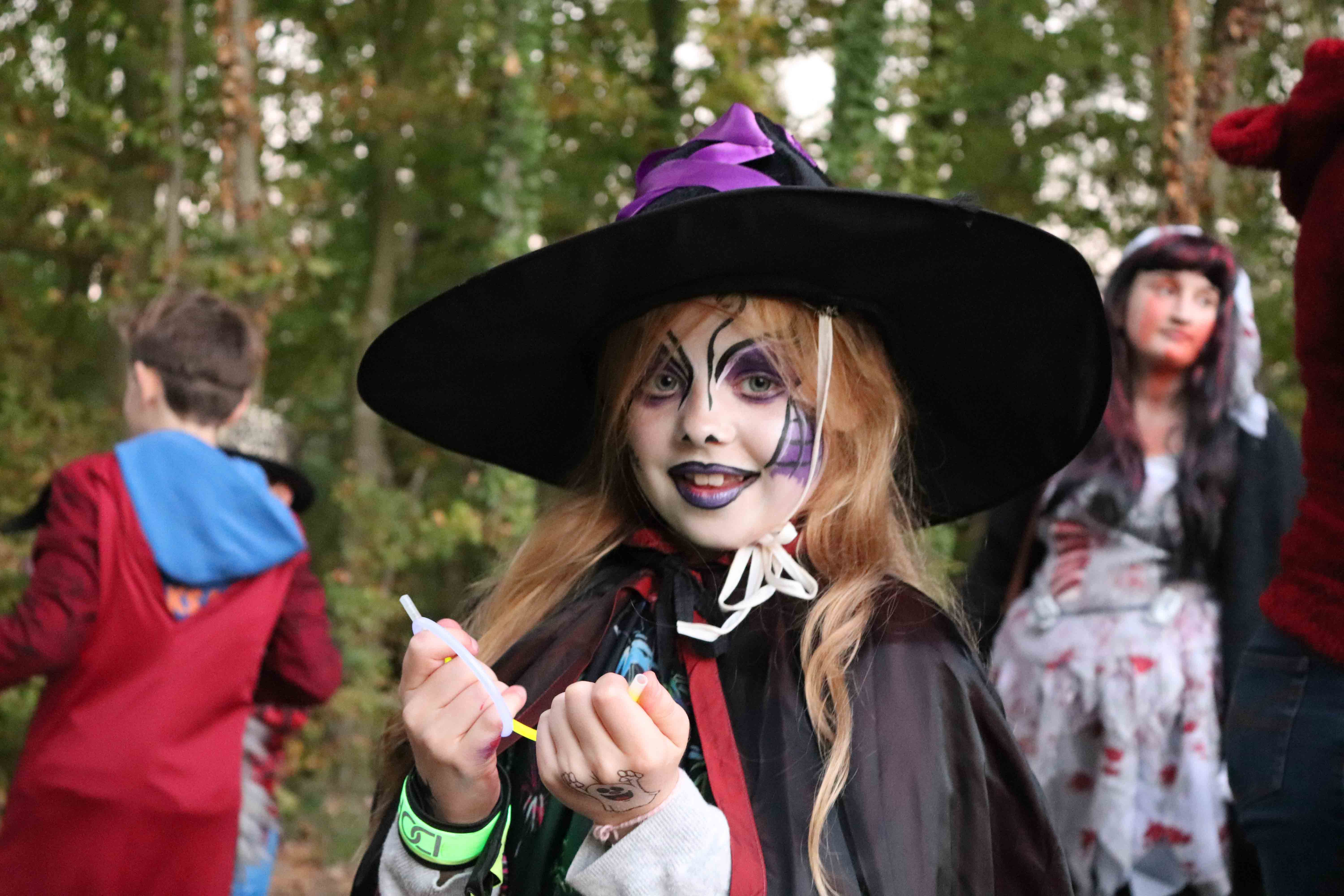 Sfeerbeeld van de halloweenwandeling 2018